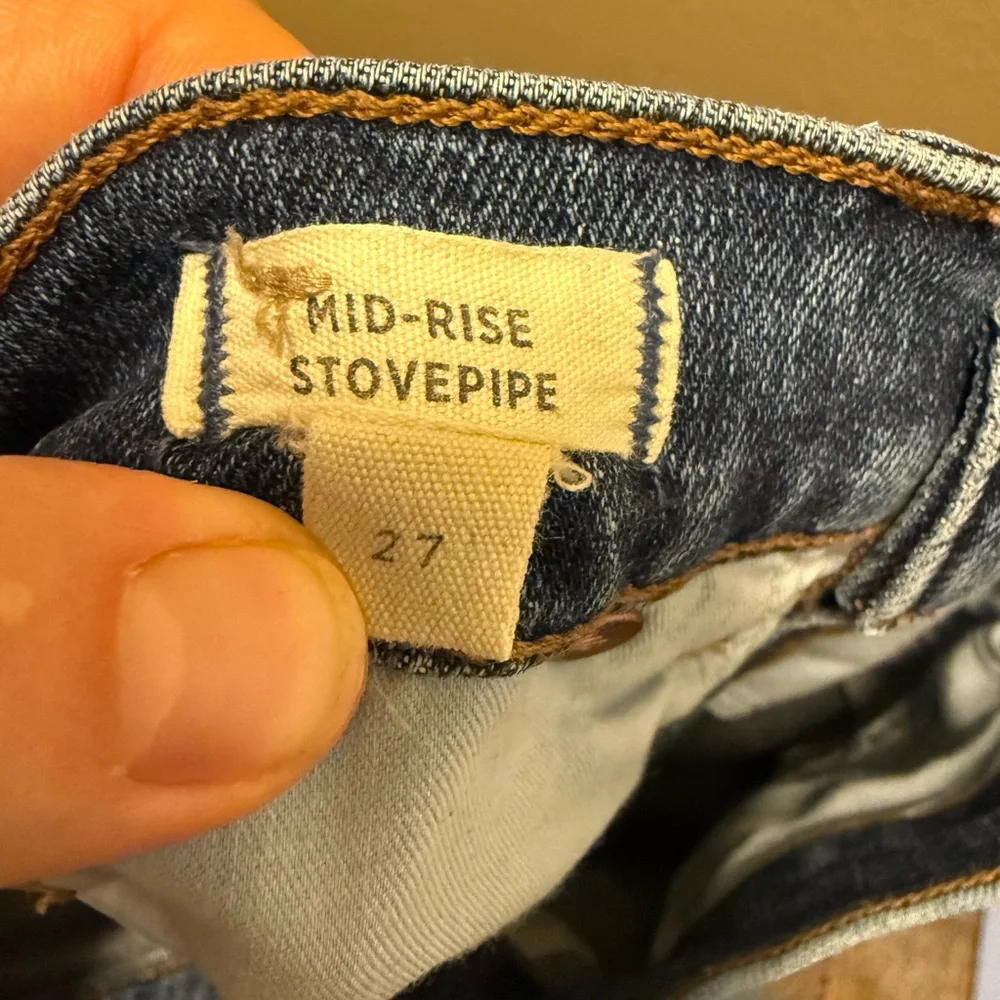 Madewell Women's Straight Leg Blue Jeans - Picture 3 of 3